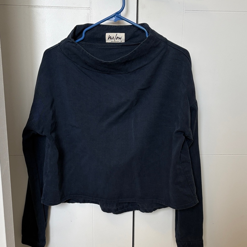 Canadian ethical designer Melow Blue Blouse sz medium